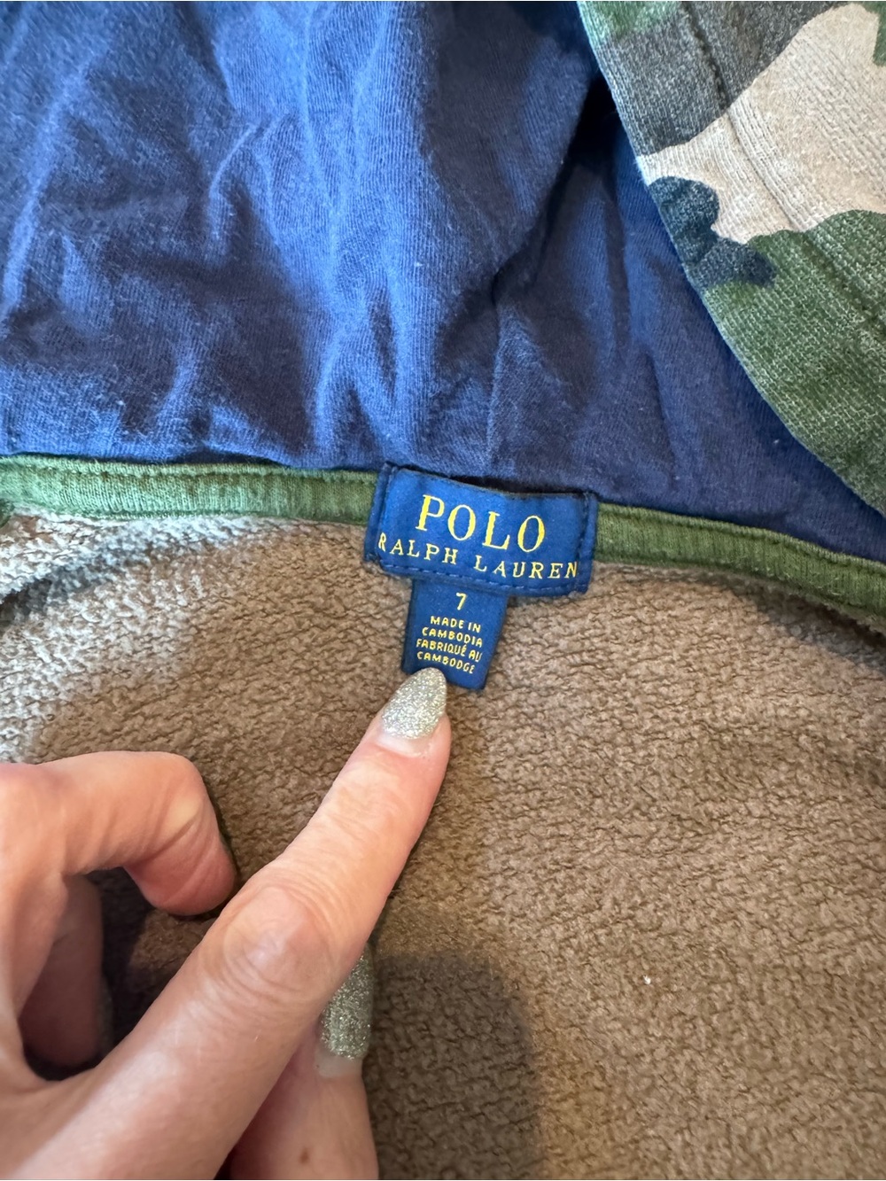 Polo Ralph Lauren Hoodie Boys Camo Zip Up Sweatshirt 7 - Picture 4 of 5